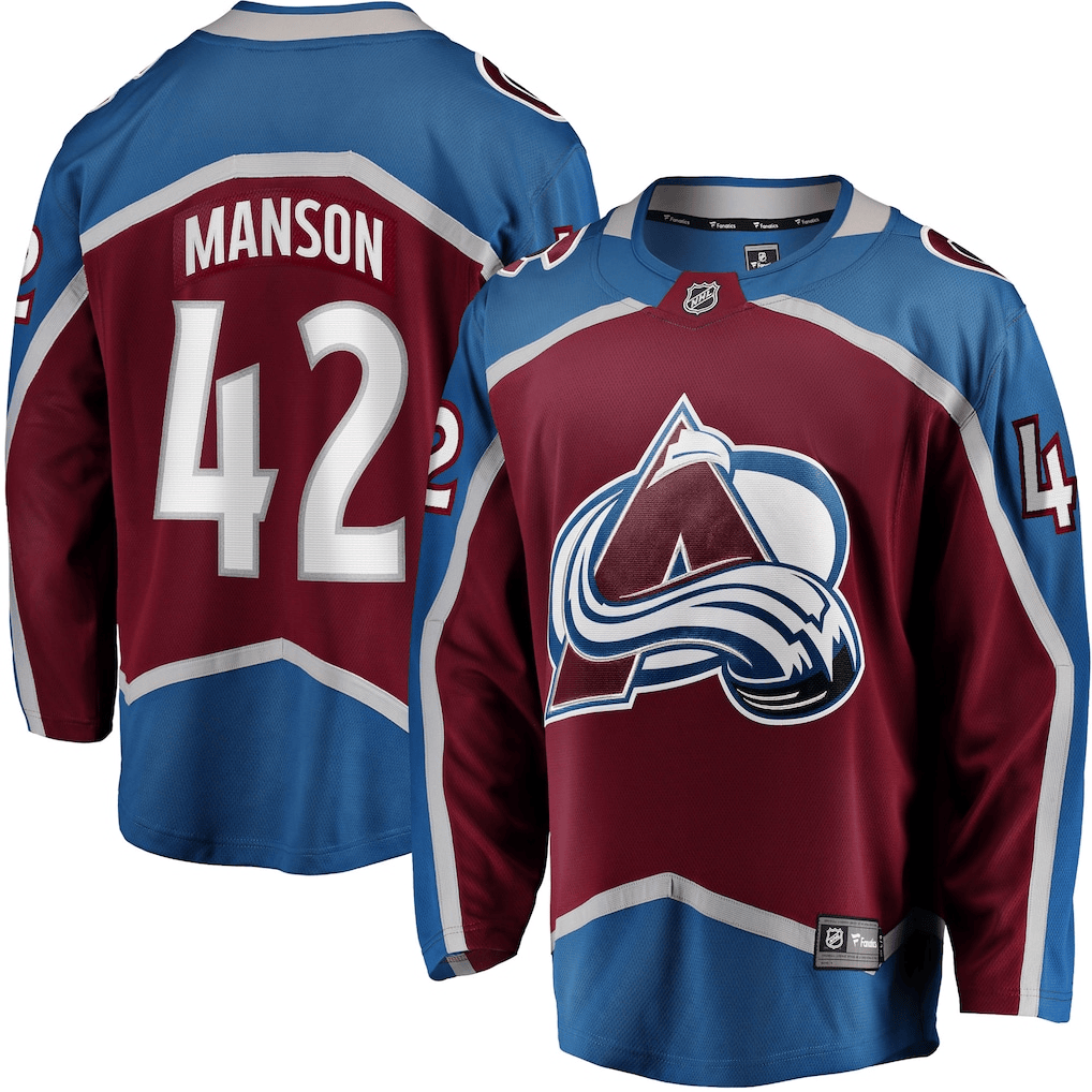 Josh Manson 42 Colorado Avalanche Home Breakaway Men Jersey - Burgundy