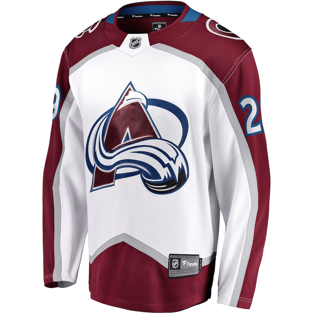 Nathan MacKinnon 29 Colorado Avalanche Breakaway Men Jersey - White