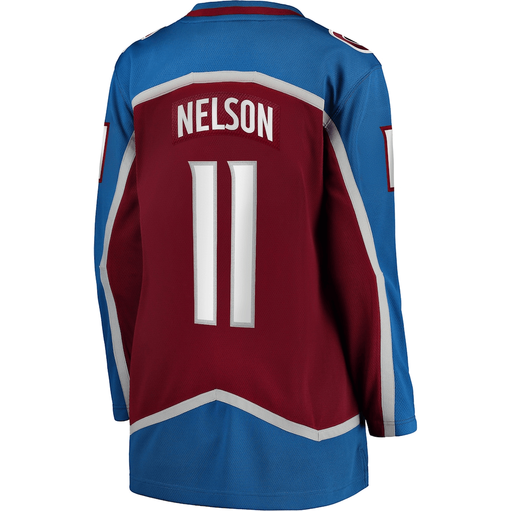Brock Nelson 11 Colorado Avalanche Women's Home Breakaway Jersey - Burgundy