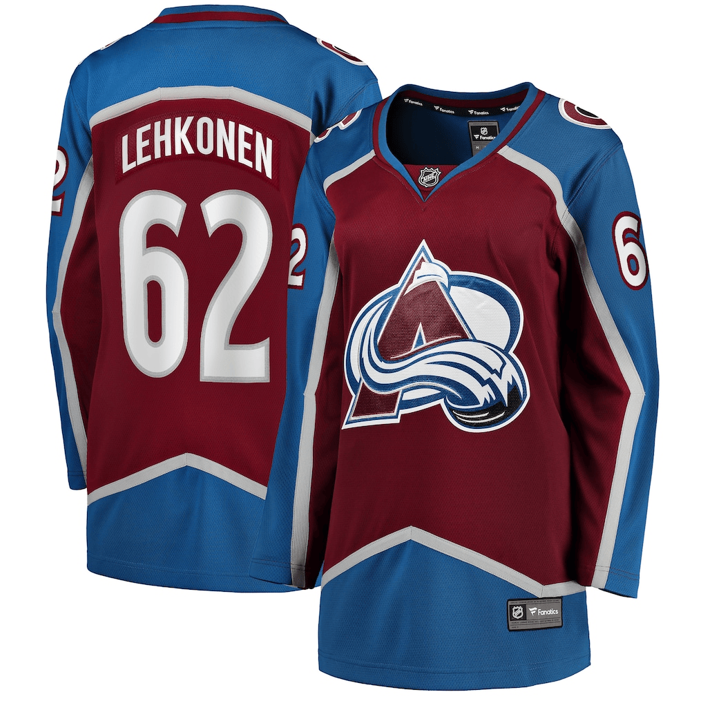 Artturi Lehkonen 62 Colorado Avalanche Women's Home Breakaway Jersey - Burgundy