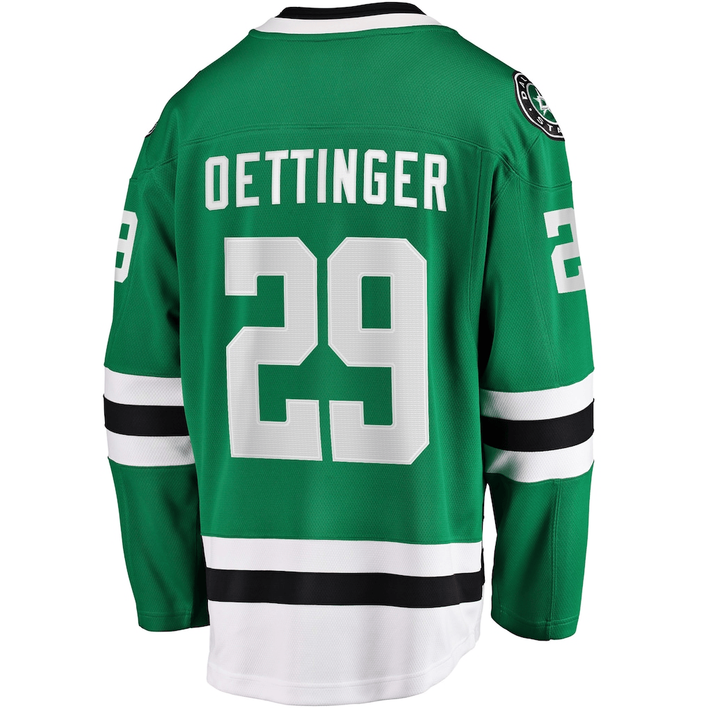 Jake Oettinger 29 Dallas Stars Home Breakaway Men Jersey - Kelly Green