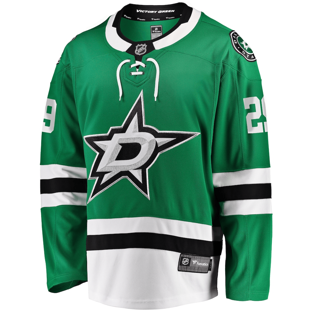 Jake Oettinger 29 Dallas Stars Home Breakaway Men Jersey - Kelly Green