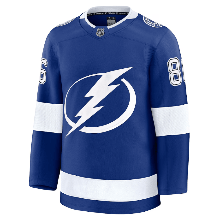 Nikita Kucherov 86 Tampa Bay Lightning Home Premium Jersey - Blue