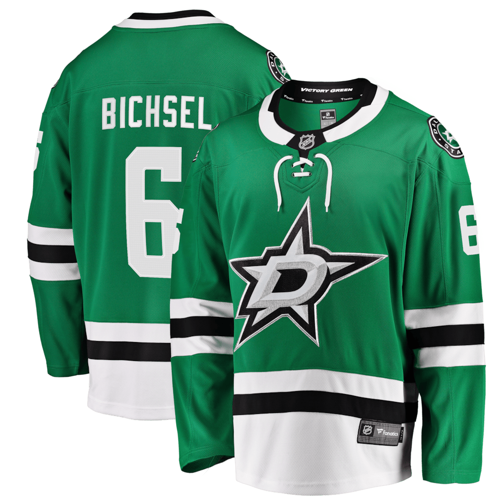 Lian Bichsel 6 Dallas Stars Home Breakaway Men Jersey - Kelly Green