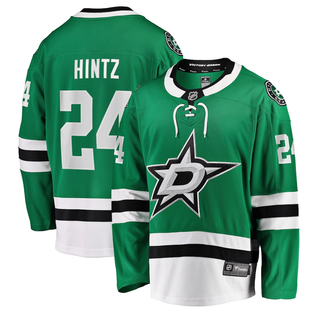 Roope Hintz 24 Dallas Stars Home Breakaway Men Jersey - Kelly Green
