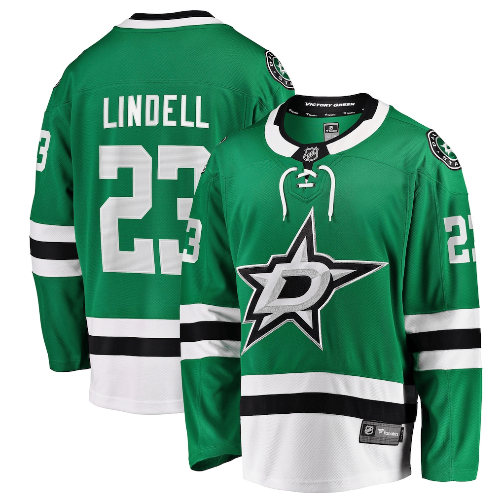 Esa Lindell 23 Dallas Stars Home Breakaway Men Jersey - Kelly Green