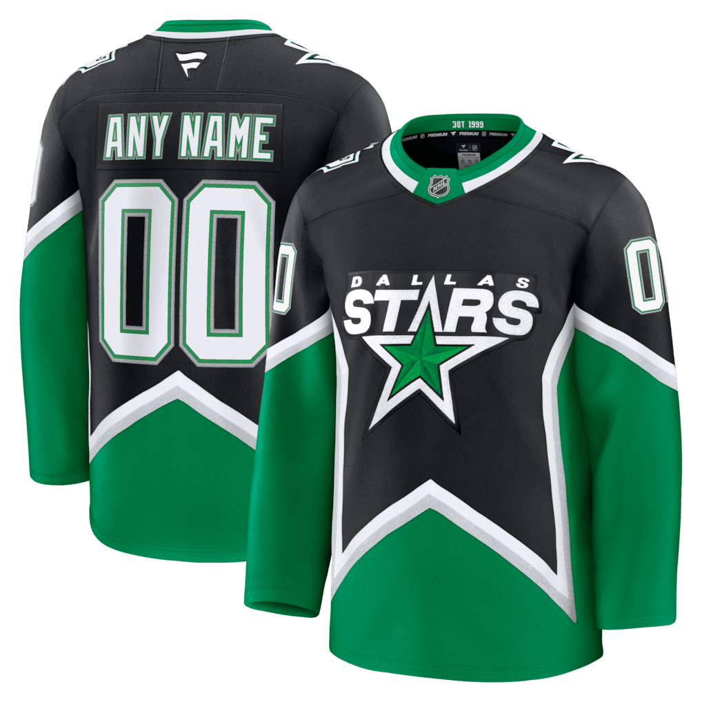 Dallas Stars Custom Alternate Men Jersey - Black/Green