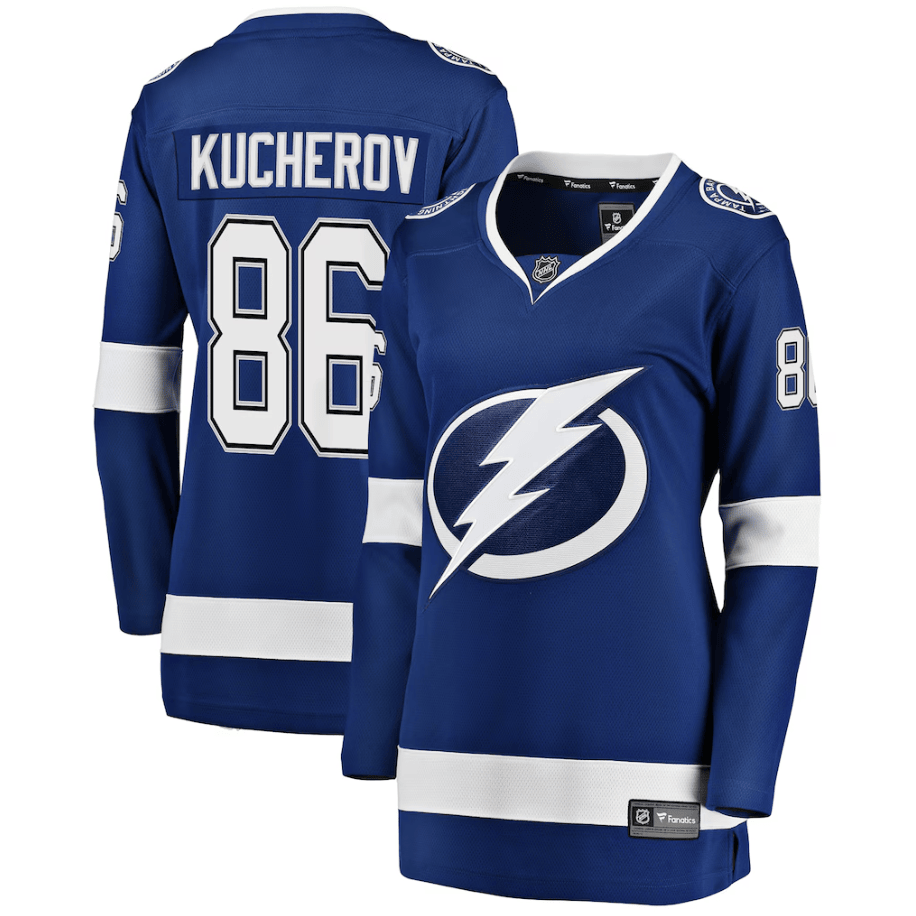 Nikita Kucherov 86 Tampa Bay Lightning Women's Breakaway Player Jersey - Blue