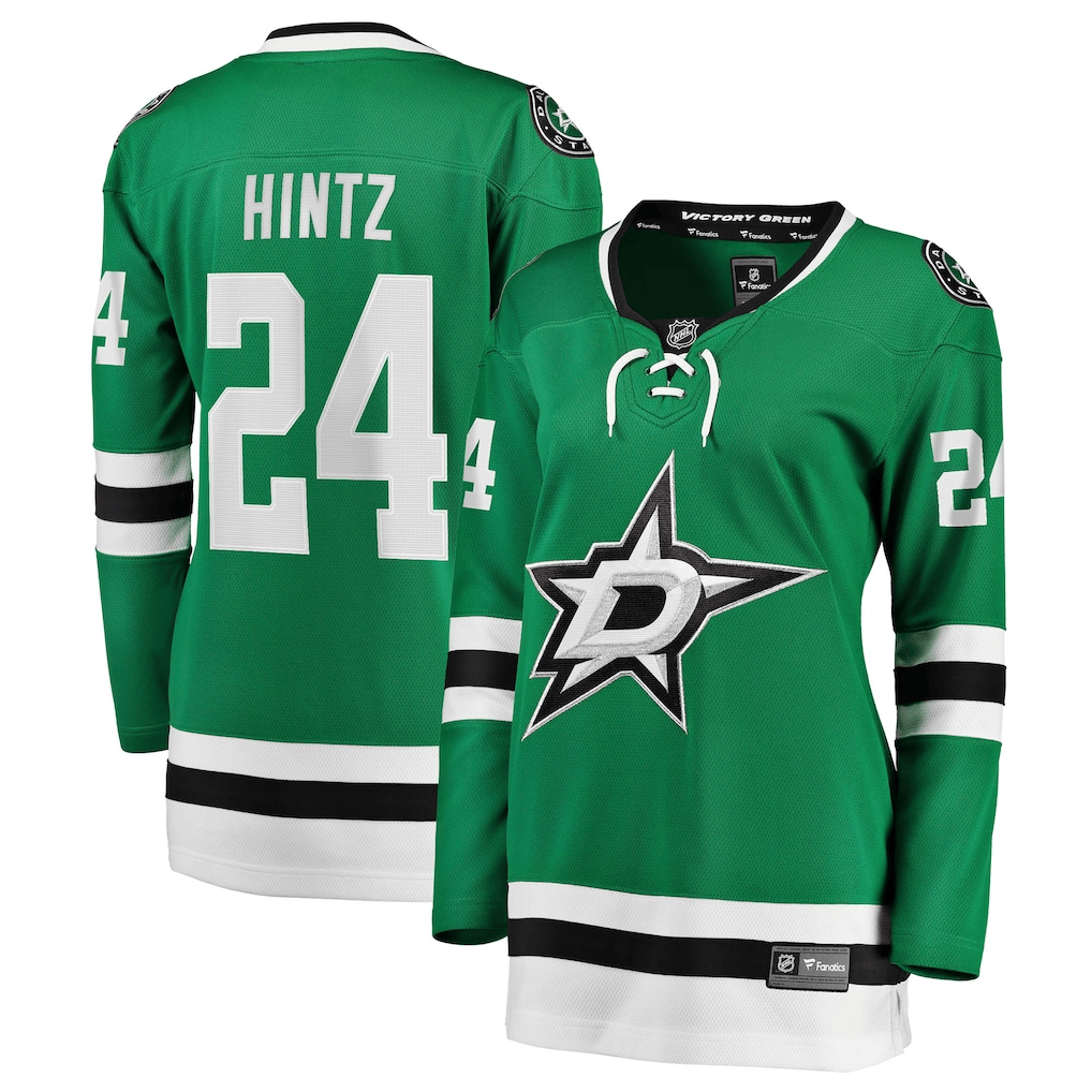 Roope Hintz 24 Dallas Stars Women's Home Breakaway Jersey - Kelly Green