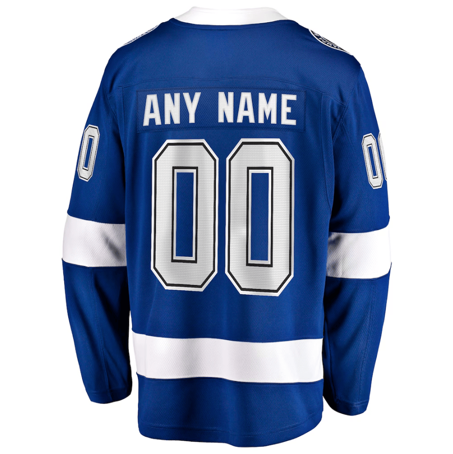 Tampa Bay Lightning Home Breakaway Custom Jersey - Blue