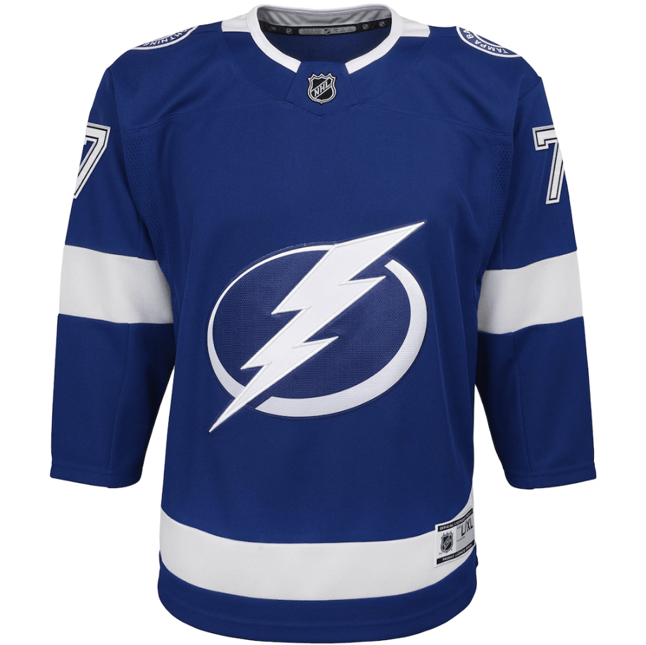 Victor Hedman 77 Tampa Bay Lightning YOUTH Home Premier Player Jersey - Blue