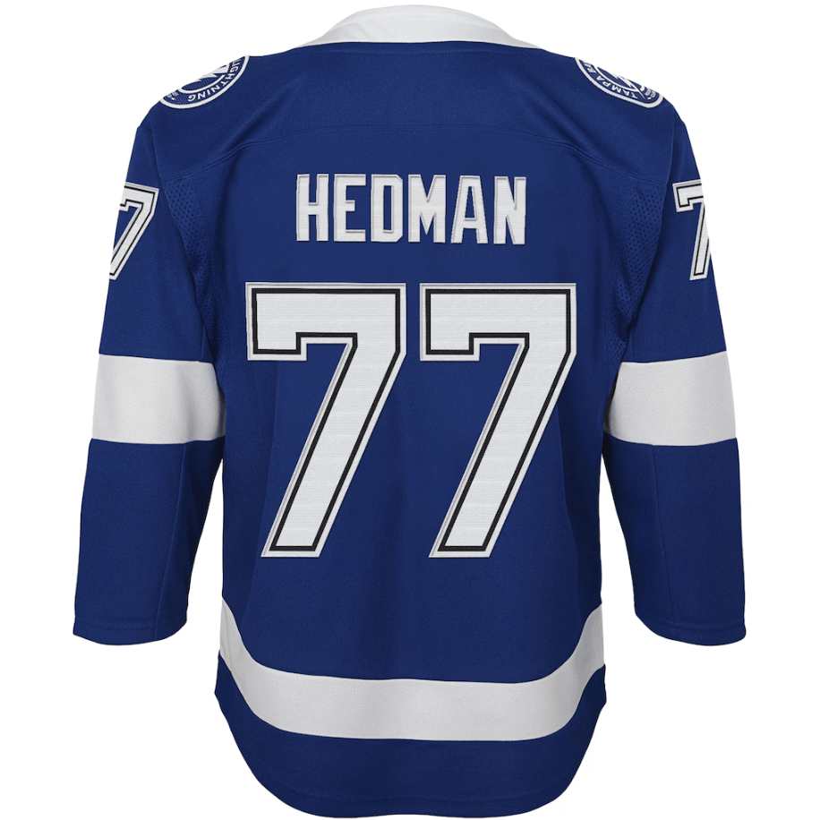 Victor Hedman 77 Tampa Bay Lightning YOUTH Home Premier Player Jersey - Blue