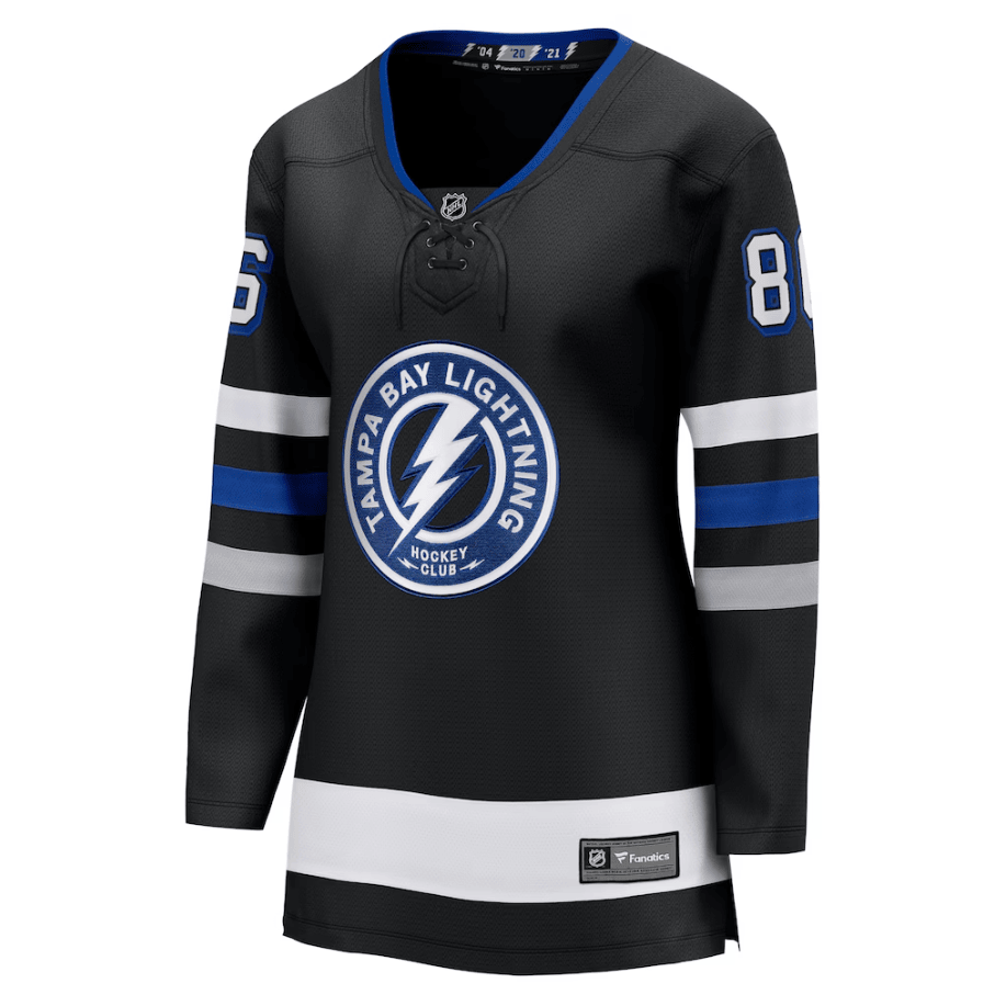 Nikita Kucherov 86 Tampa Bay Lightning Women's Breakaway Jersey - Black