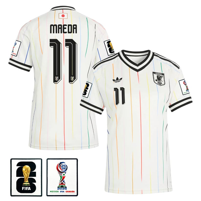 Daizen Maeda 11 Women's Japan National Team 2026 Away Jersey - Off White