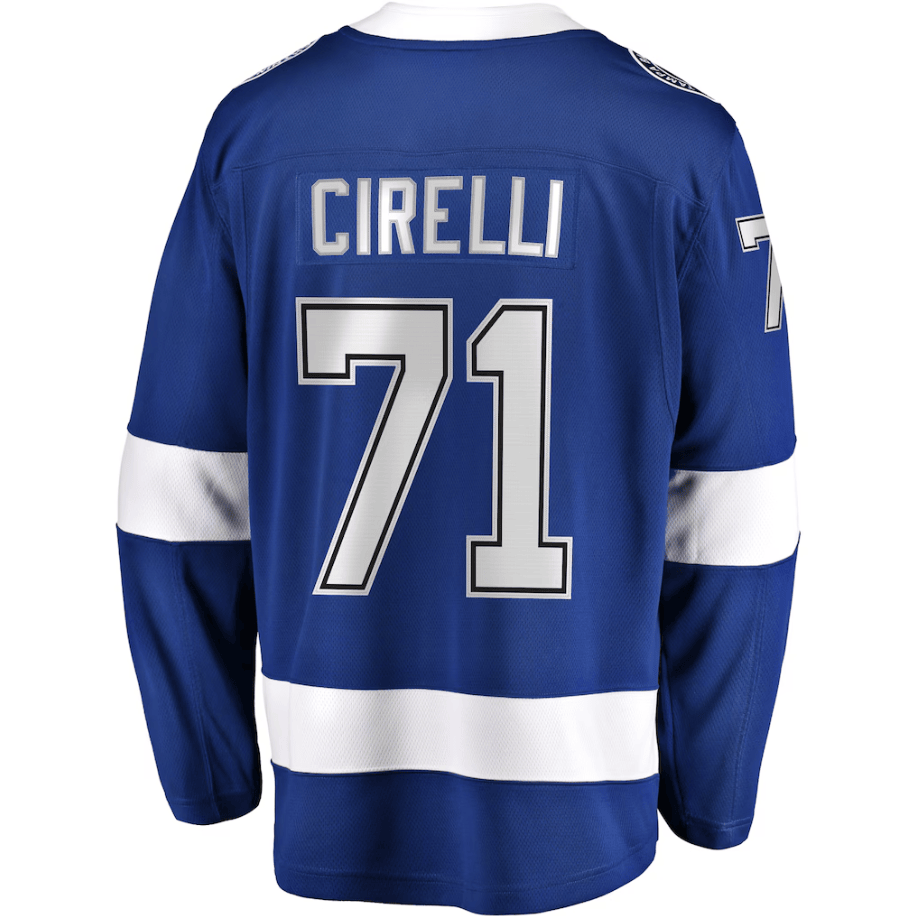 Anthony Cirelli 71 Tampa Bay Lightning Home Breakaway Player Jersey - Blue