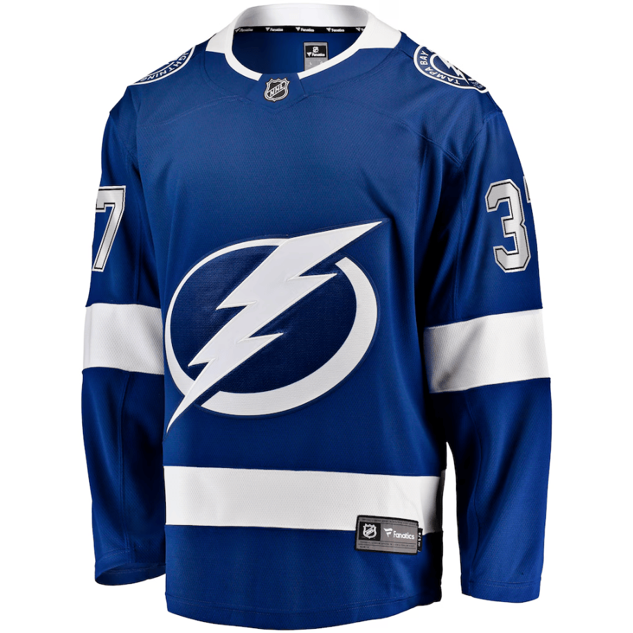 Yanni Gourde 37 Tampa Bay Lightning Home Breakaway Jersey - Blue