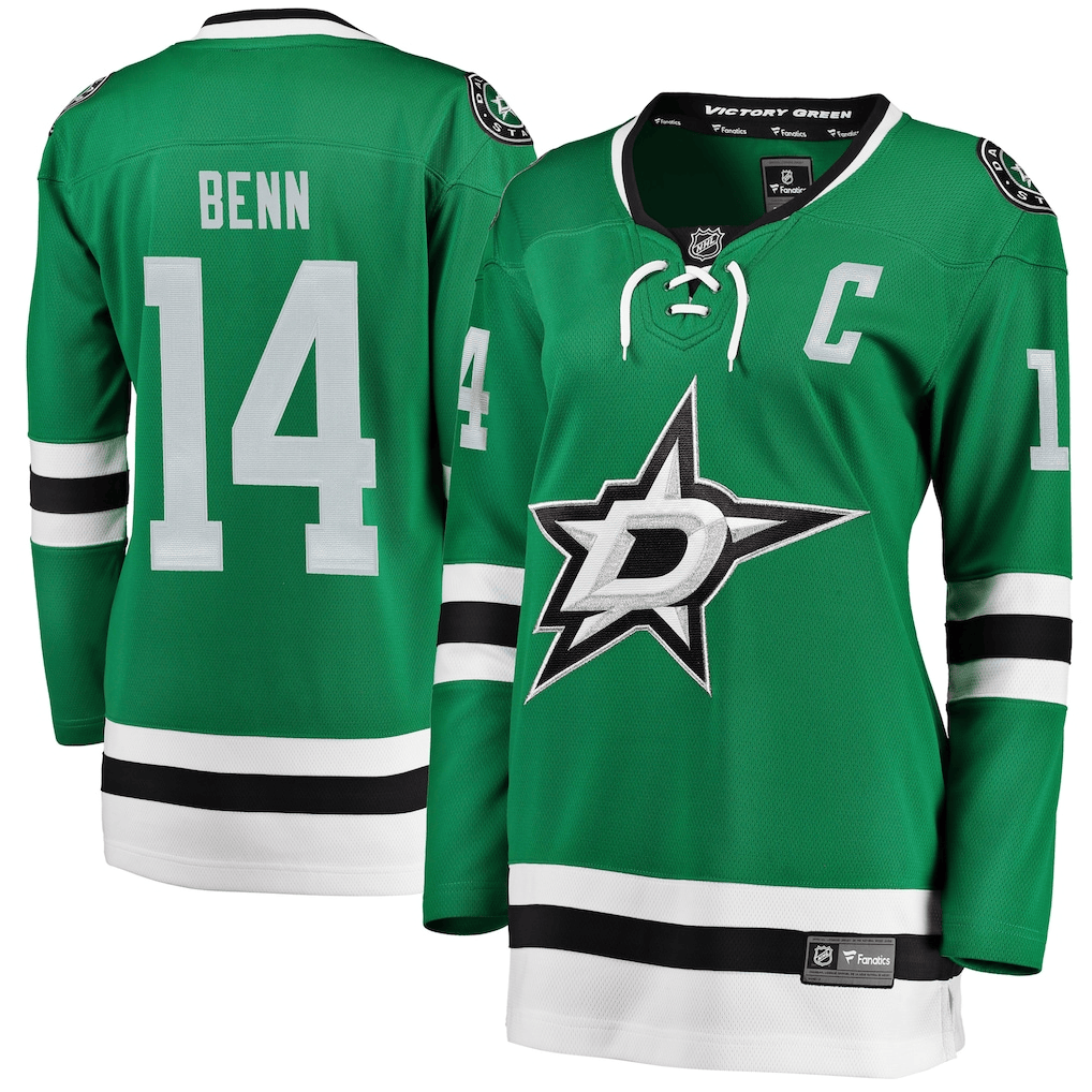 Jamie Benn 14 Dallas Stars Women's Home Breakaway Jersey - Kelly Green