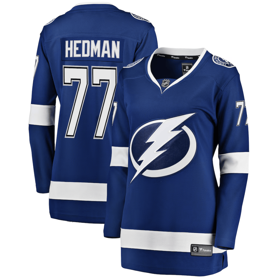 Victor Hedman 77 Tampa Bay Lightning Women's Breakaway Player Jersey - Blue