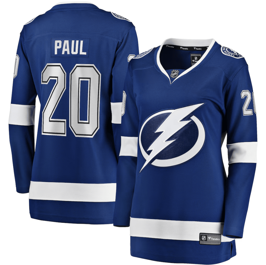 Nicholas Paul 20 Tampa Bay Lightning Women's Home Breakaway Player Jersey - Blue