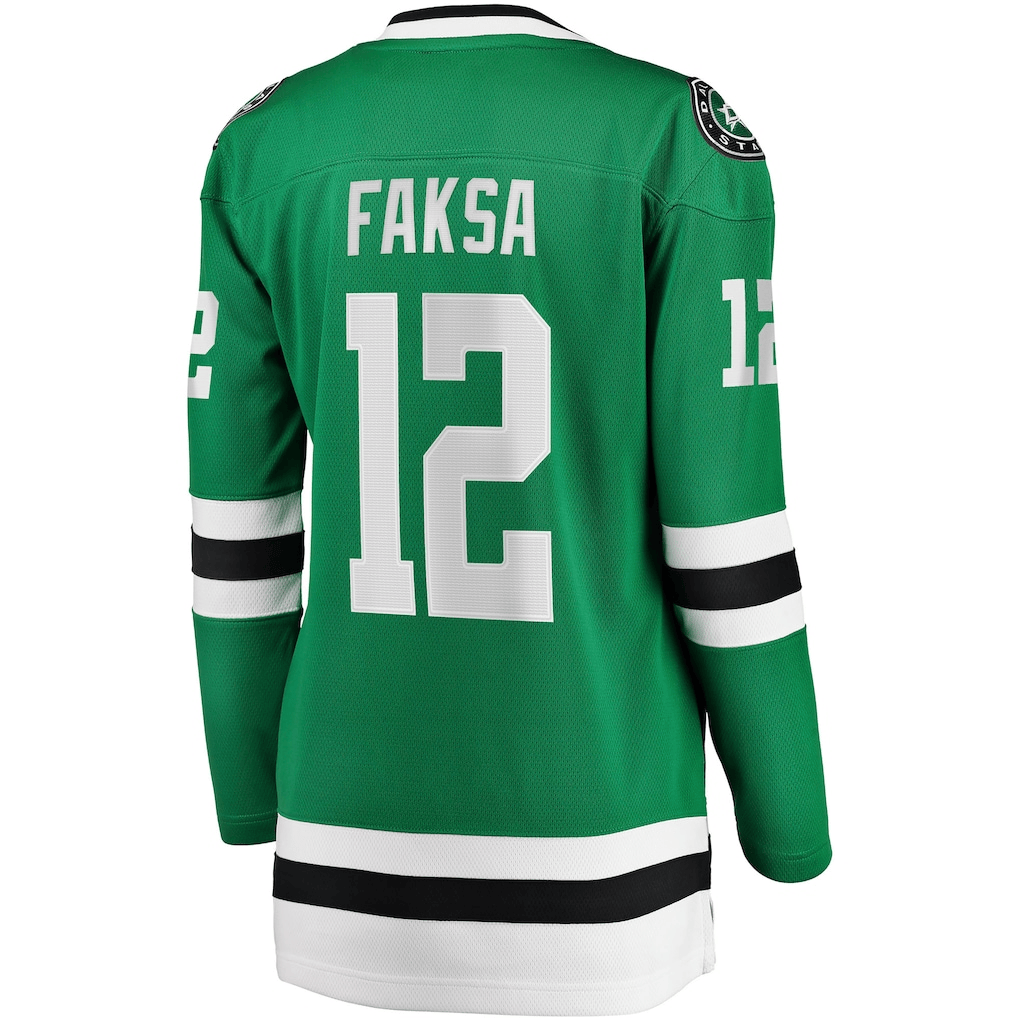 Radek Faksa 12 Dallas Stars Women's Home Breakaway Jersey - Kelly Green