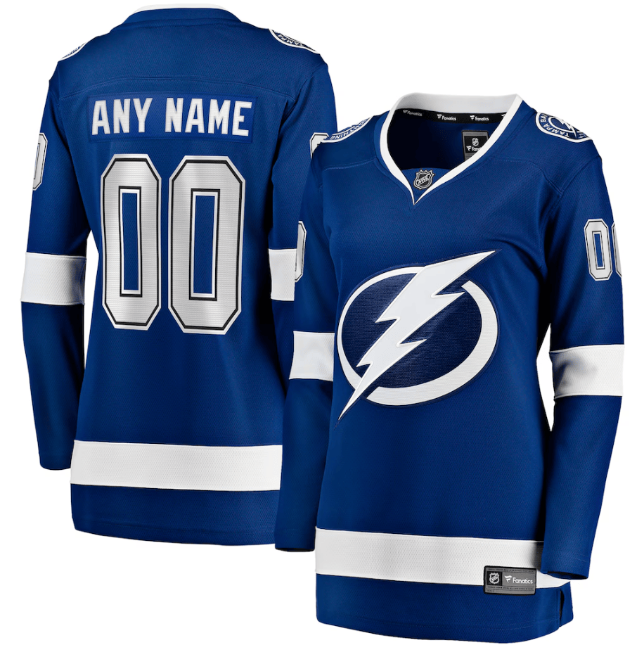 Tampa Bay Lightning Women's Home Breakaway Custom Jersey - Blue