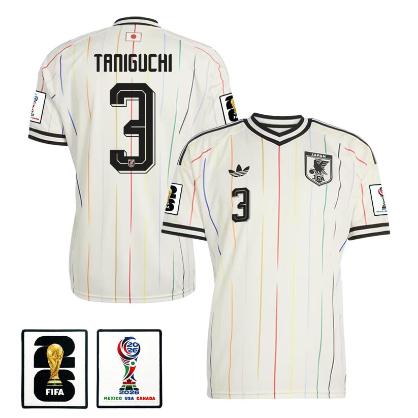Shogo Taniguchi 3 Japan National Team 2026 Away Jersey - Off White, Men