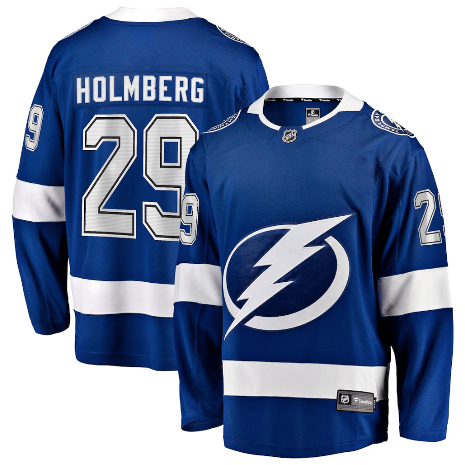 Pontus Holmberg 29 Tampa Bay Lightning Home Breakaway Jersey - Blue