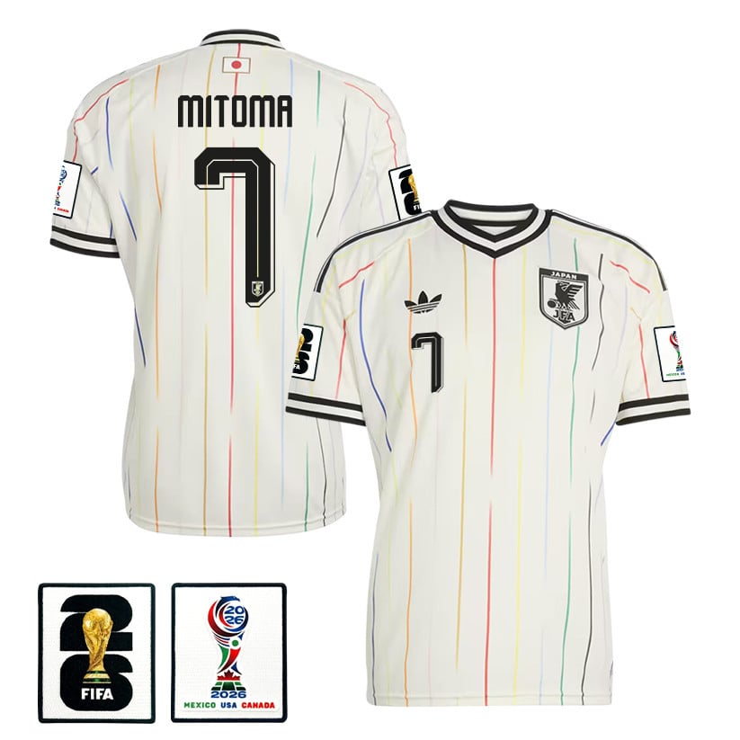 Kaoru Mitoma 7 Japan National Team 2026 Away Jersey - Off White, Men