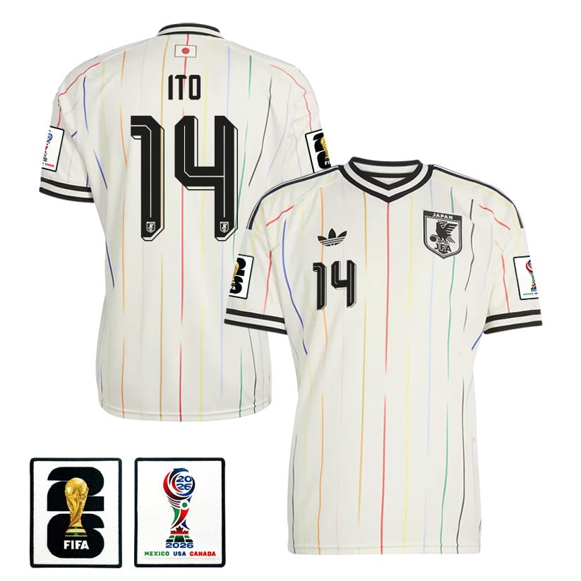 Junya Ito 14 Japan National Team 2026 Away Jersey - Off White, Men