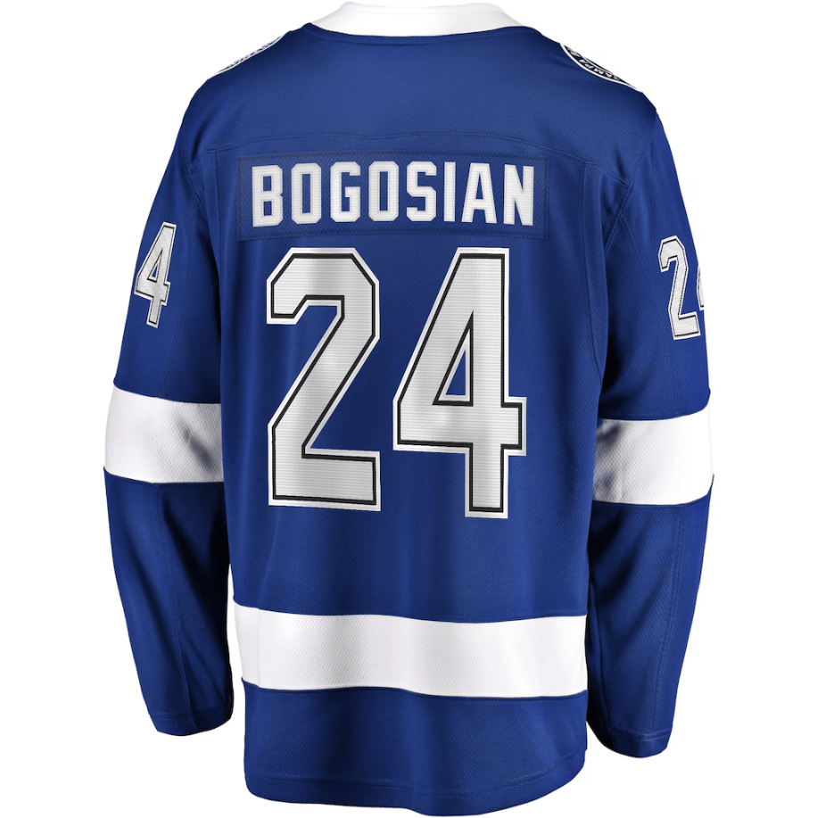 Zach Bogosian 24 Tampa Bay Lightning Home Breakaway Player Jersey - Blue