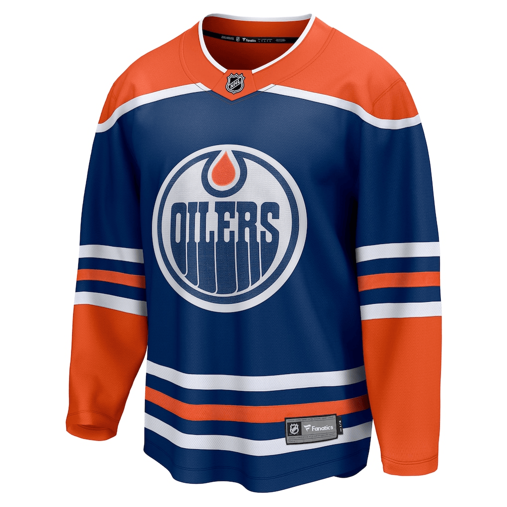 Edmonton Oilers Home Breakaway Men Jersey - Royal/Orange