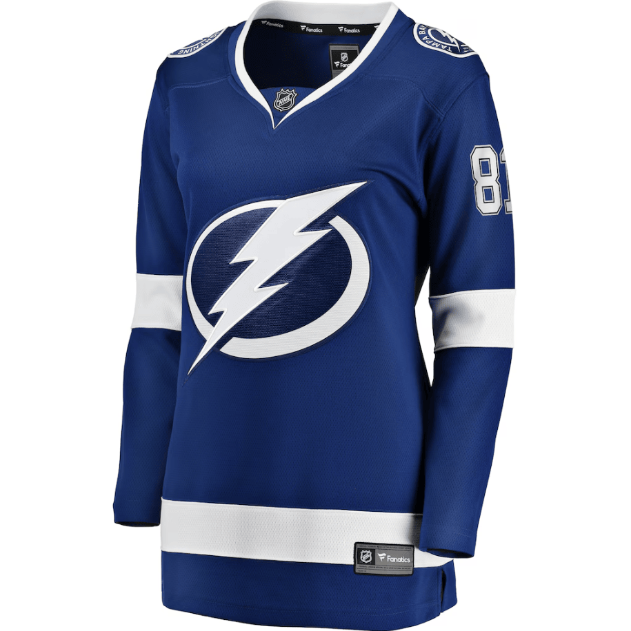 Erik Cernak 81 Tampa Bay Lightning Women's Home Breakaway Player Jersey - Blue