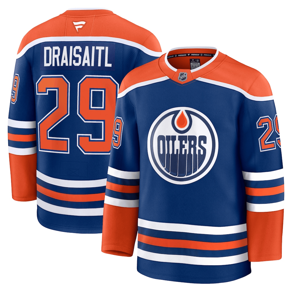 Leon Draisaitl 29 Edmonton Oilers Home Breakaway Men Jersey - Royal/Orange