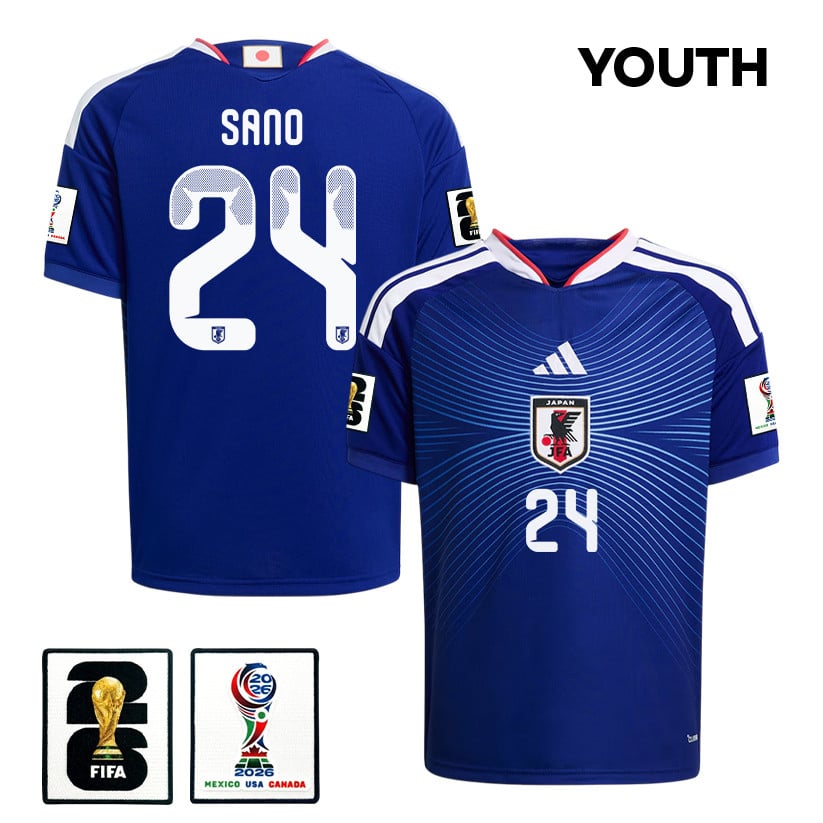 Kaishu Sano 24 Youth Japan National Team 2026 Home Jersey - Blue