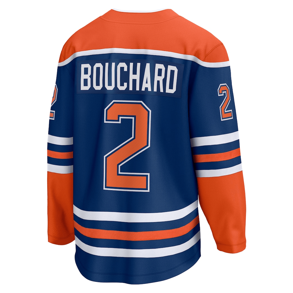 Evan Bouchard 2 Edmonton Oilers Home Breakaway Men Jersey - Royal/Orange