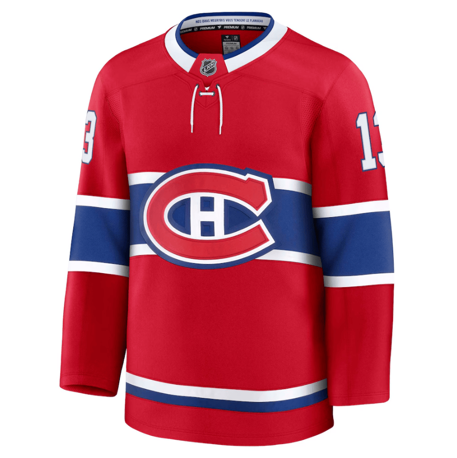 Cole Caufield 13 Montreal Canadiens Home Premium Jersey - Red