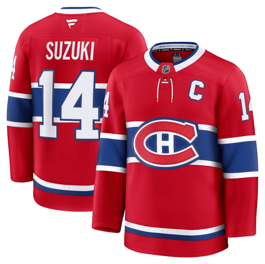 Nick Suzuki 14 Montreal Canadiens Home Premium Jersey - Red