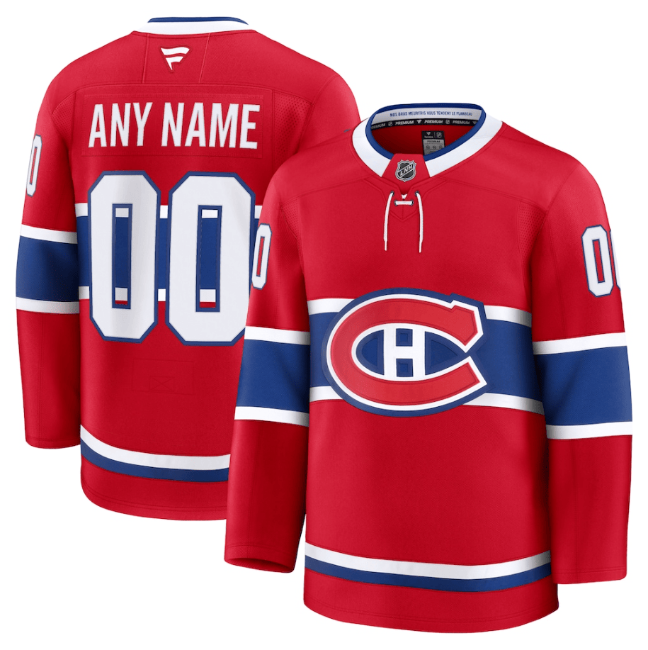 Montreal Canadiens Home Premium Custom 00 Jersey - Red