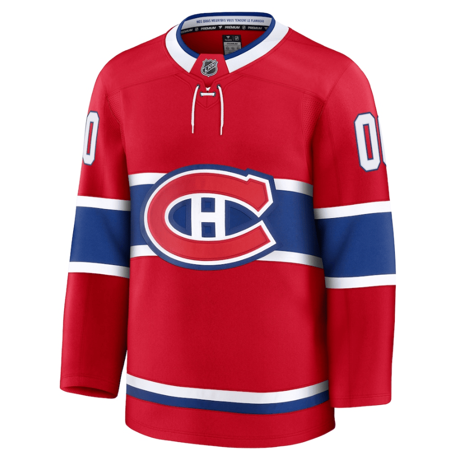 Montreal Canadiens Home Premium Custom 00 Jersey - Red