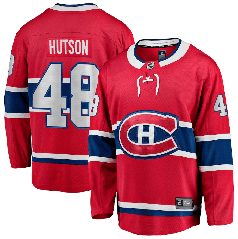 Lane Hutson 48 Montreal Canadiens Home Breakaway Jersey - Red