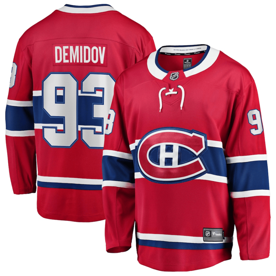 Ivan Demidov 93 Montreal Canadiens Home Breakaway Jersey - Red