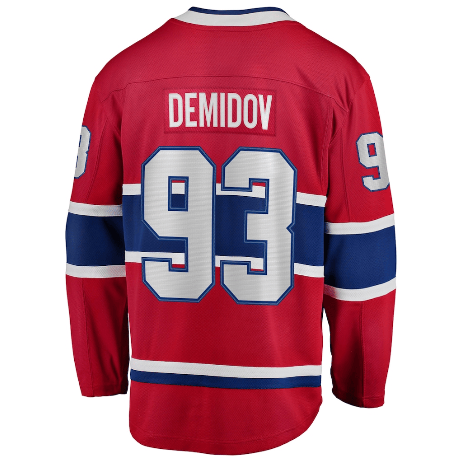 Ivan Demidov 93 Montreal Canadiens Home Breakaway Jersey - Red