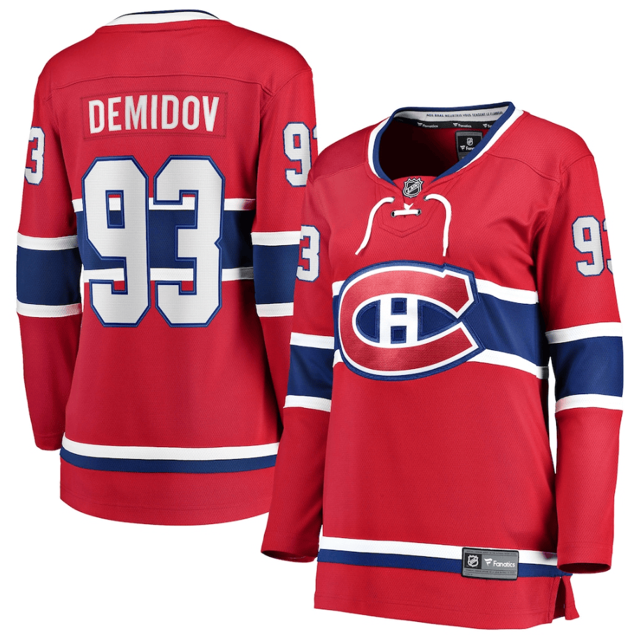 Ivan Demidov 93 Montreal Canadiens Women's Home Breakaway Player Jersey - Red