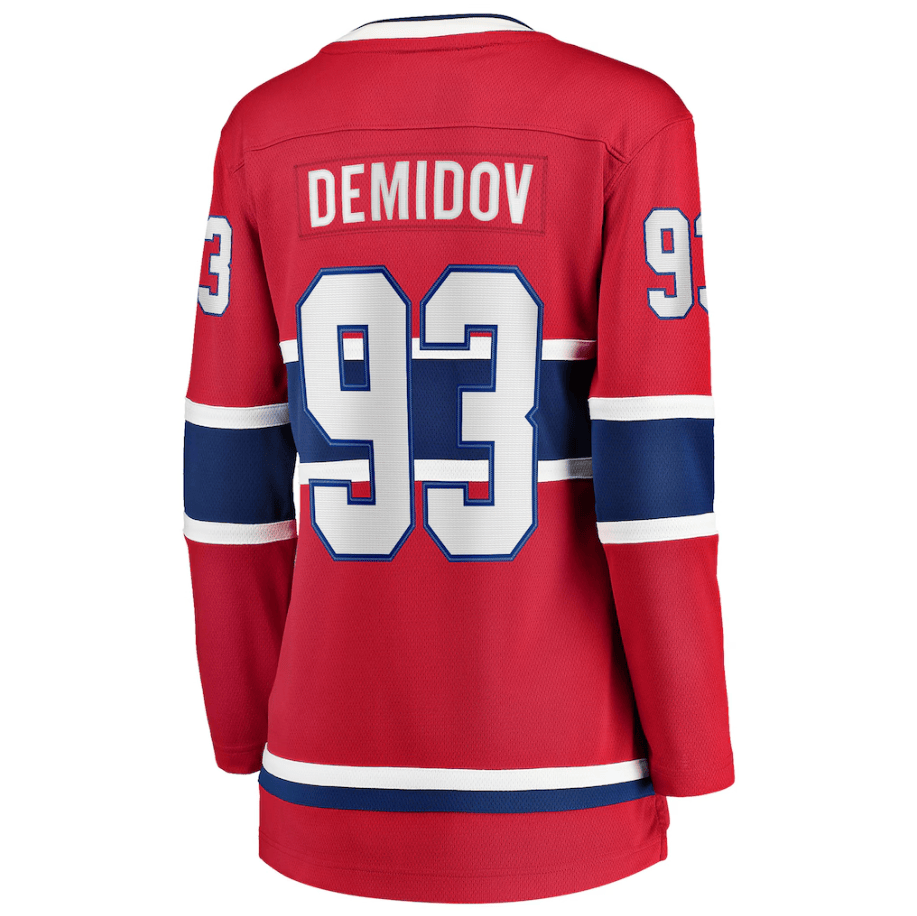 Ivan Demidov 93 Montreal Canadiens Women's Home Breakaway Player Jersey - Red