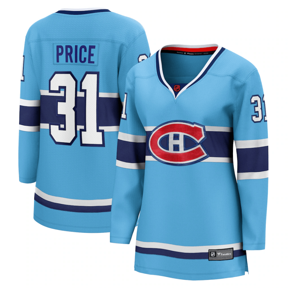 Carey Price 31 Montreal Canadiens Women's Special Edition 2.0 Breakaway Player Jersey - Light Blue