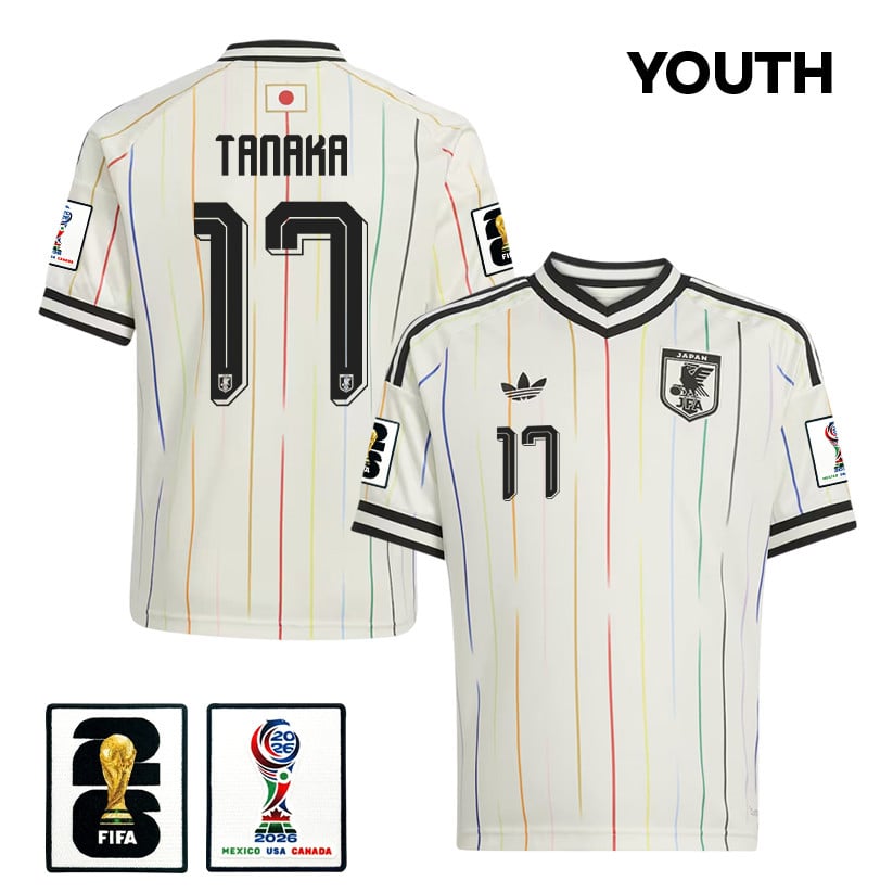 Ao Tanaka 17 Youth Japan National Team 2026 Away Jersey - Off White