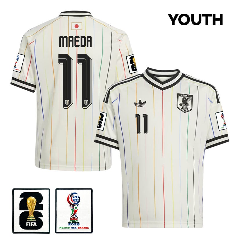Daizen Maeda 11 Youth Japan National Team 2026 Away Jersey - Off White