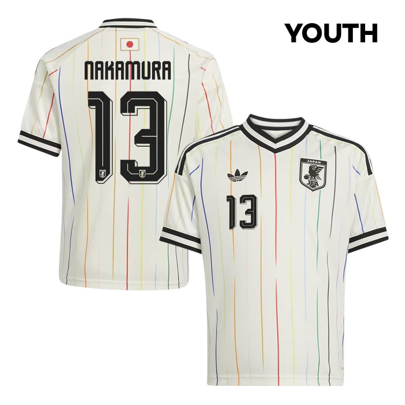 Keito Nakamura 13 Youth Japan National Team 2026 Away Jersey - Off White