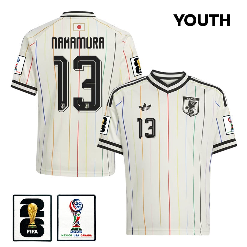 Keito Nakamura 13 Youth Japan National Team 2026 Away Jersey - Off White