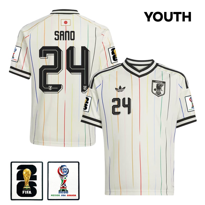 Kaishu Sano 24 Youth Japan National Team 2026 Away Jersey - Off White